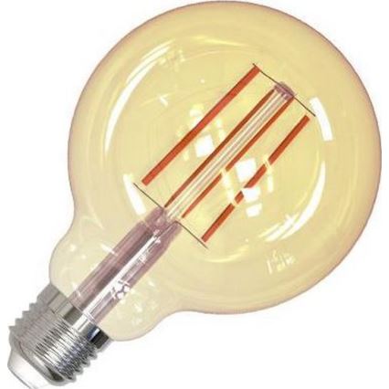 Dimmbare LED-Glühlampe FILAMENT VINTAGE G95 E27/12W/230V 2000K
