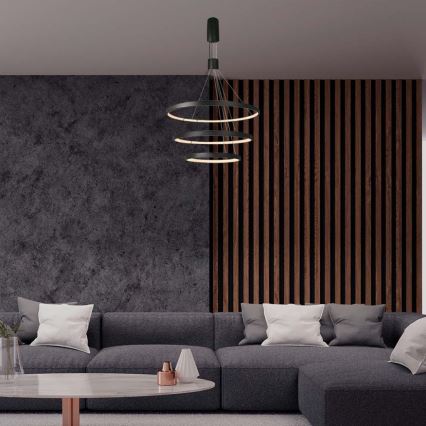 Dimmbare LED-Hängeleuchte an Schnur LED/46W/230V 3000K schwarz