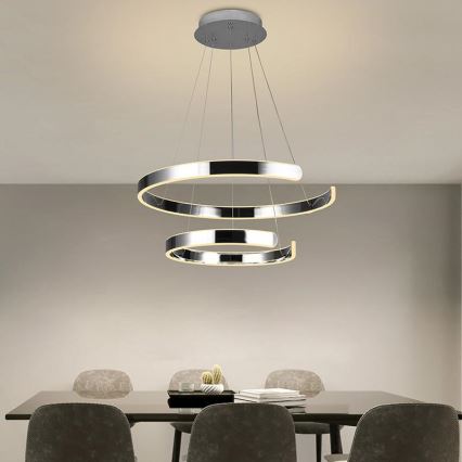 Dimmbare LED-Hängeleuchte LED/120W/230V 3000-6500K d 60 cm + Fernbedienung
