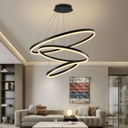 Dimmbare LED-Hängeleuchte LED/125W/230V 3000-6500K d 80 cm + Fernbedienung