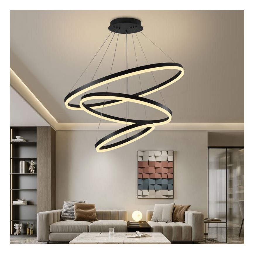 Dimmbare LED-Hängeleuchte LED/125W/230V 3000-6500K d 80 cm + Fernbedienung