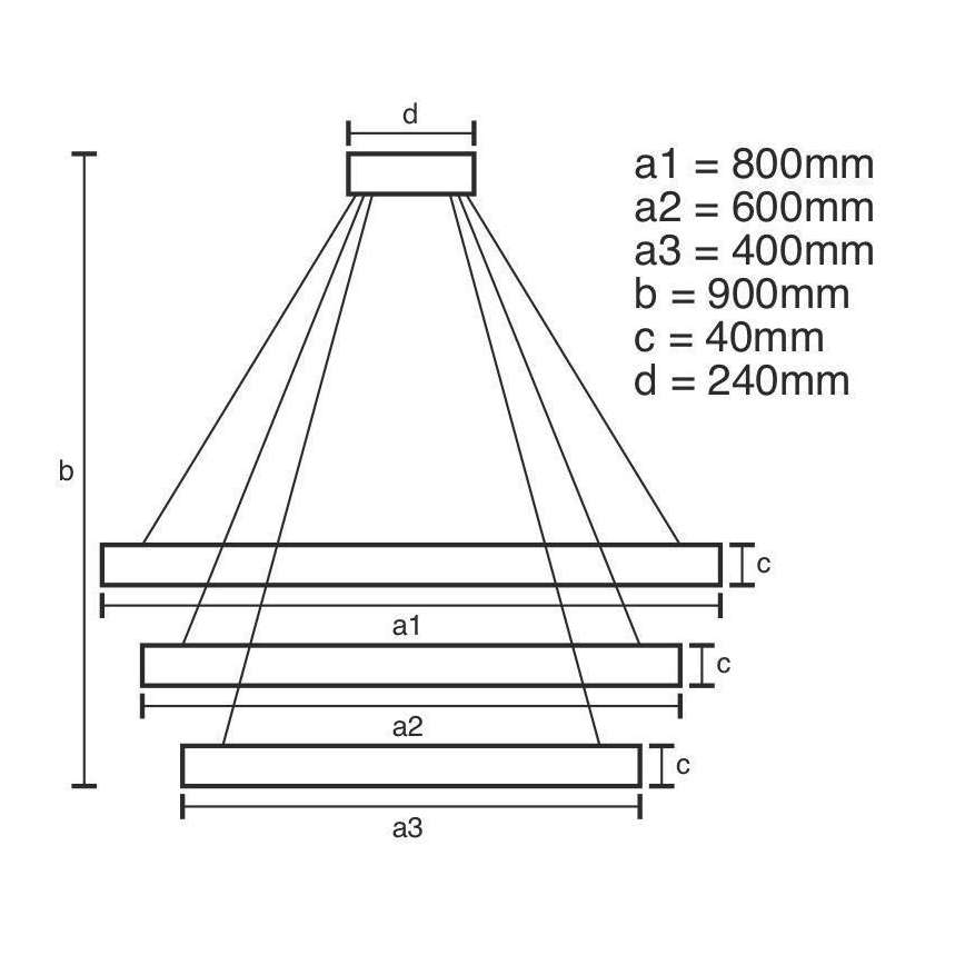 Dimmbare LED-Hängeleuchte LED/125W/230V 3000-6500K d 80 cm + Fernbedienung