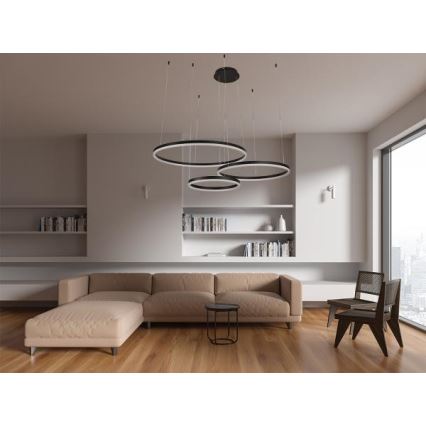 Dimmbare LED-Hängeleuchte LED/125W/230V 3000-6500K d 80 cm + Fernbedienung