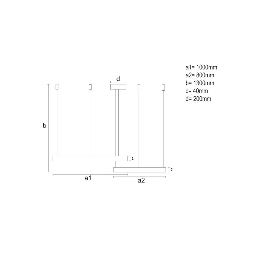 Dimmbare LED-Hängeleuchte LED/128W/230V 3000-6500K d 100 cm + Fernbedienung