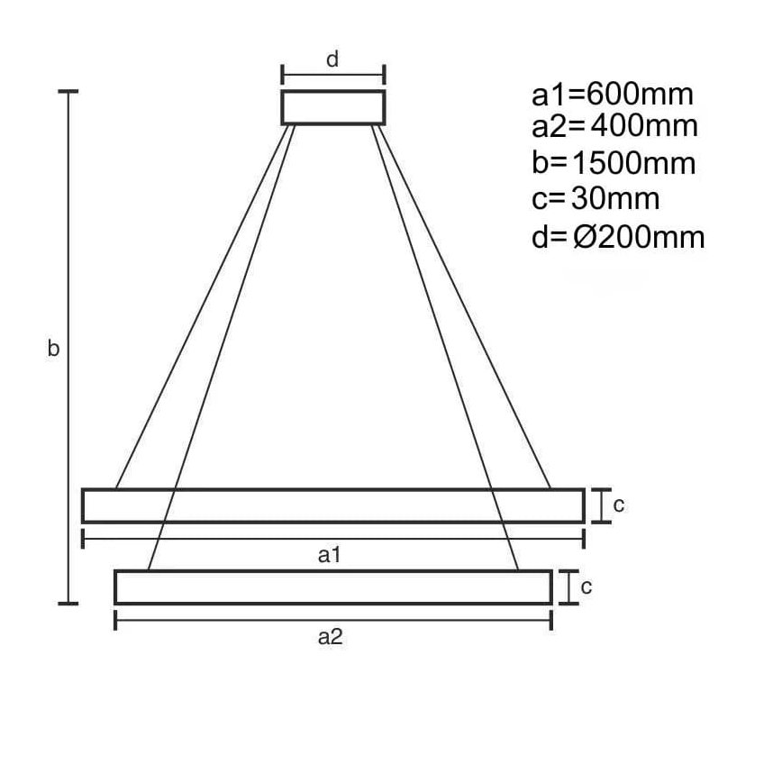 Dimmbare LED-Hängeleuchte LED/130W/230V 3000-6500K d 60 cm + Fernbedienung