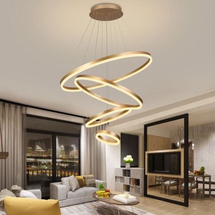 Dimmbare LED-Hängeleuchte LED/165W/230V 3000-6500K d 80 cm + Fernbedienung