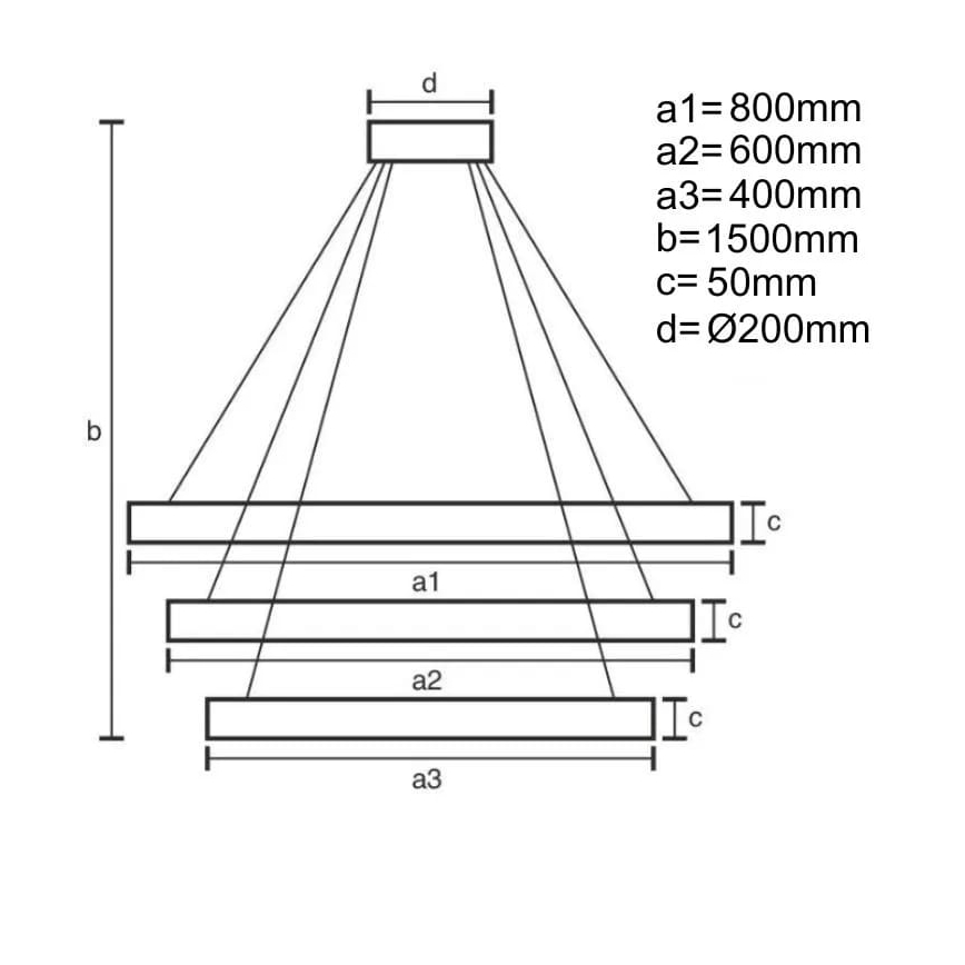 Dimmbare LED-Hängeleuchte LED/235W/230V 3000-6500K d 80 cm + Fernbedienung