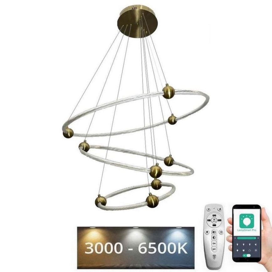 Dimmbare LED-Hängeleuchte LED/45W/230V 3000-6500K d 80 cm + Fernbedienung