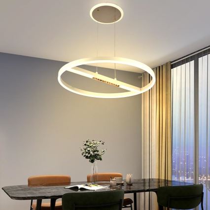 Dimmbare LED-Hängeleuchte LED/75W/230V 3000-6500K d 60 cm + Fernbedienung