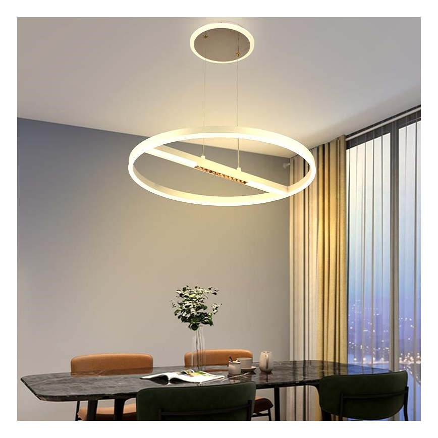 Dimmbare LED-Hängeleuchte LED/75W/230V 3000-6500K d 60 cm + Fernbedienung