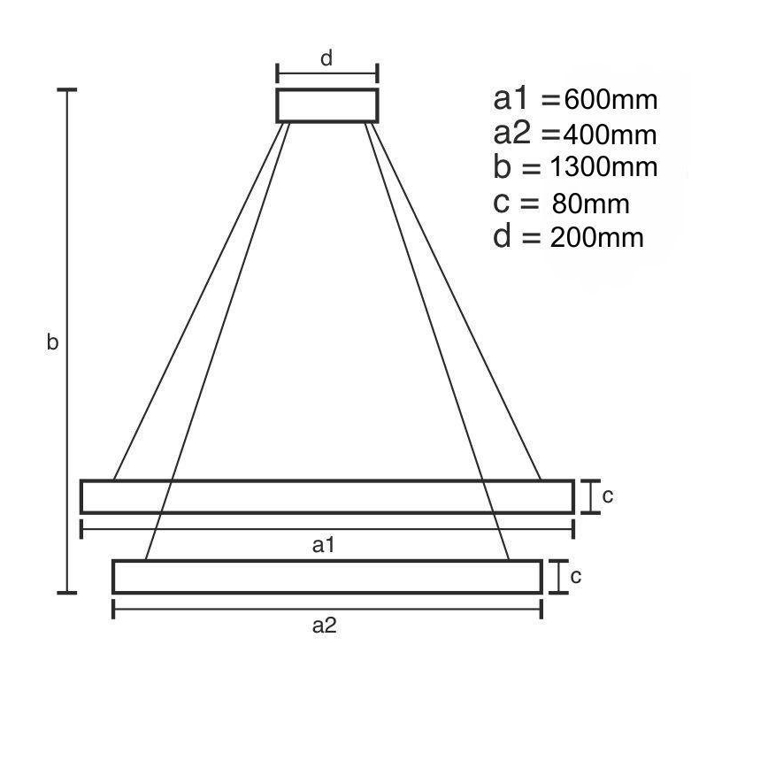 Dimmbare LED-Hängeleuchte LED/80W/230V 3000-6500K d 60 cm + Fernbedienung