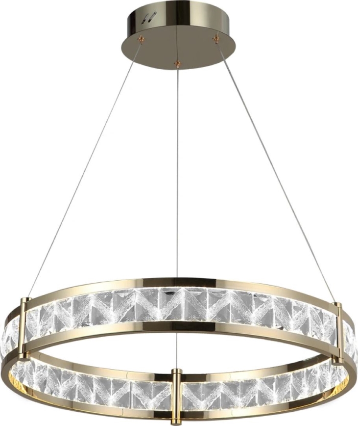 Dimmbare LED-Kristall-Pendelleuchte an Kabel ENRIQUE LED/40W//230V 3000-6000K Ø 60 cm + Fernbedienung