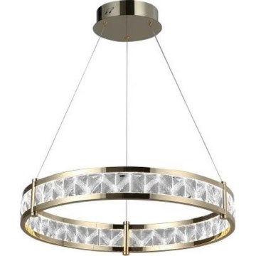Dimmbare LED-Kristallpendelleuchte an Stahlseil ENRIQUE LED/55W//230V 3000-6000K Ø 80 cm + Fernbedienung