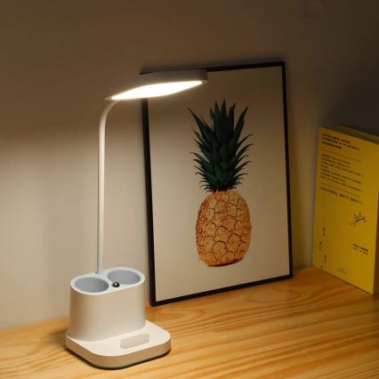 Dimmbare LED-Ladetischleuchte mit Halterung und Powerbank LED/5W/5V 2400mAh