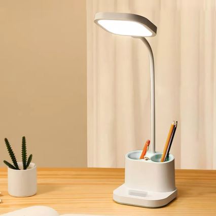 Dimmbare LED-Ladetischleuchte mit Halterung und Powerbank LED/5W/5V 2400mAh