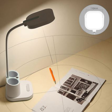 Dimmbare LED-Ladetischleuchte mit Halterung und Powerbank LED/5W/5V 2400mAh