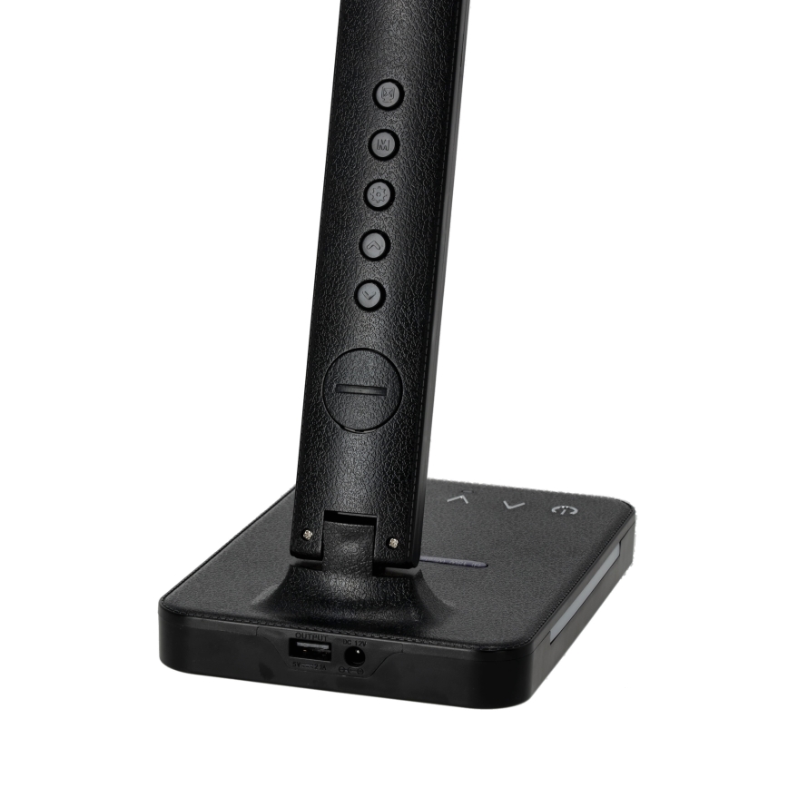 Dimmbare LED-Tischleuchte mit kabelloser QI-Aufladung, Display und USB-Anschluss LED/7W/230V 3000-6000K schwarz
