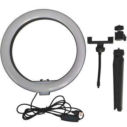Dimmbare LED-Leuchte mit Stativ und Halterung für Vlogging LED/10W/5V 2700-6500K