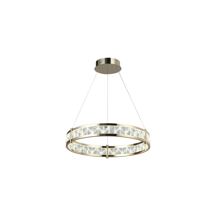 Dimmbare LED-Kristallpendelleuchte an Stahlseil ENRIQUE LED/55W//230V 3000-6000K Ø 80 cm + Fernbedienung