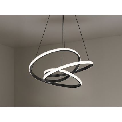 LED-dimmbare Hängeleuchte an Seil LED/90W/230V 3000–6500K Ø 47 cm + Fernbedienung