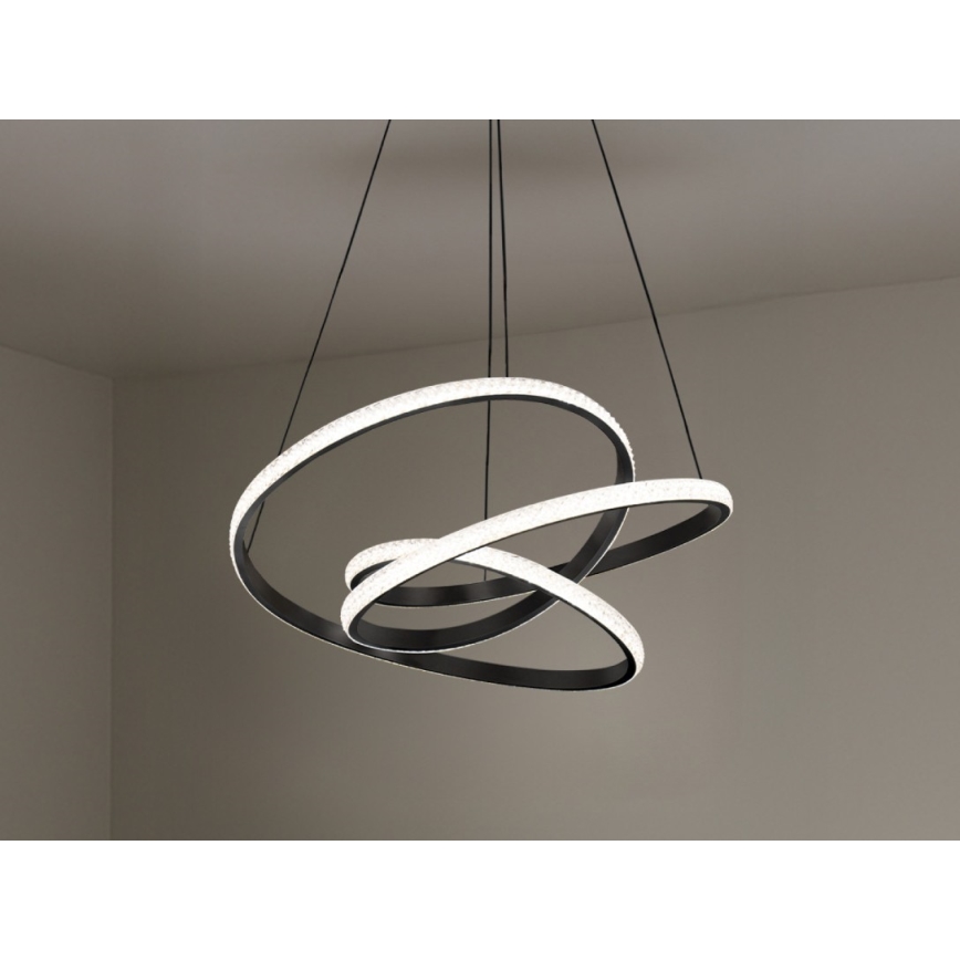 LED-dimmbare Hängeleuchte an Seil LED/90W/230V 3000–6500K Ø 47 cm + Fernbedienung