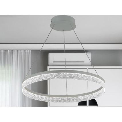 LED-dimmbare Pendelleuchte mit Seilabhängung ALIANZ LED/60W/230V 3000-6000K Ø 80 cm + Fernbedienung