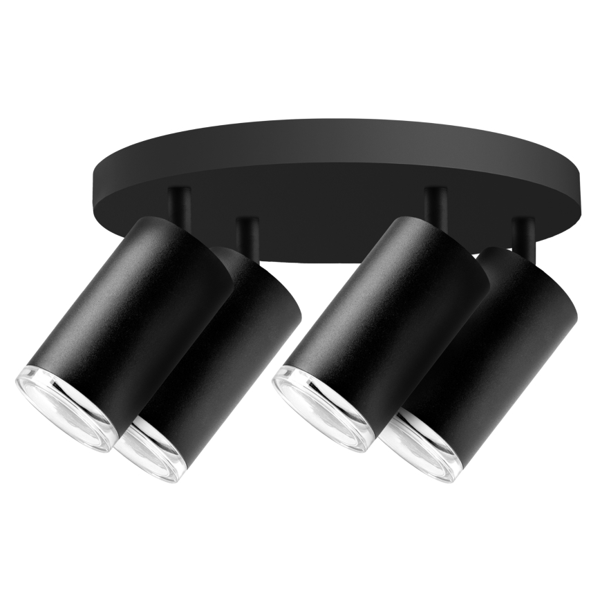 Dimmbare LED RGBW Badezimmer-Einbauleuchte TURYN 4xGU10/6,5W/230V 2700-6500K Wi-Fi IP44 Schwarz