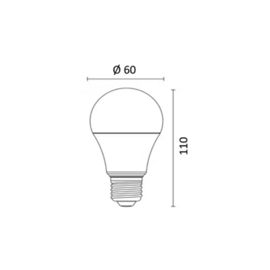 Dimmbare LED-RGBW-Glühbirne E27/8,5W/230V 3000-6500K Wi-Fi - Reality