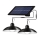 Dimmbare LED-Solar-Hängeleuchte 2xLED/1,8W/3,7V IP44 6500K 2400 mAh + Fernbedienung