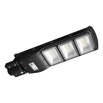 Dimmbare LED-Solar-Straßenleuchte mit Bewegungs- und Dämmerungssensor LED/12W/3,2V 6000K IP65 10000 mAh schwarz + Fernbedienung