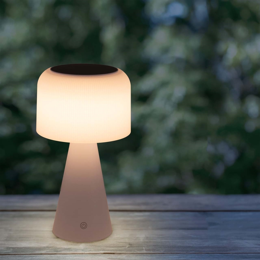 Dimmbare LED-Solar-Tischleuchte mit Touch-Funktion LIMA LED/3,7V 1800 mAh 3000/4000/5000K IP44 weiß