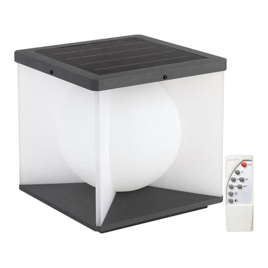 Dimmbare LED-Solar-Wandleuchte LED/8W/3,7V IP65 3000K 5200 mAh + Fernbedienung