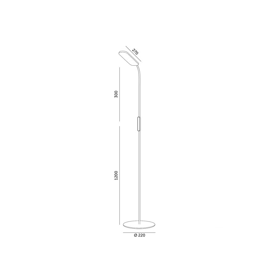 Dimmbare LED-Stehleuchte TEILO LED/10W/230V 3000/4000/6500K schwarz + Fernbedienung