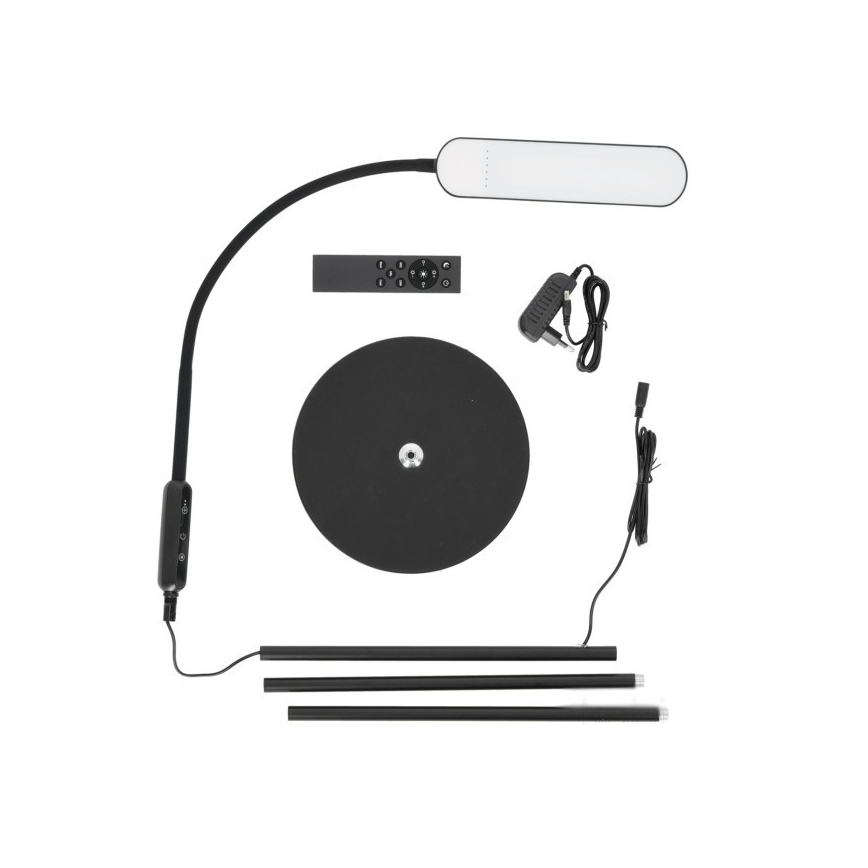 Dimmbare LED-Stehleuchte TEILO LED/10W/230V 3000/4000/6500K schwarz + Fernbedienung
