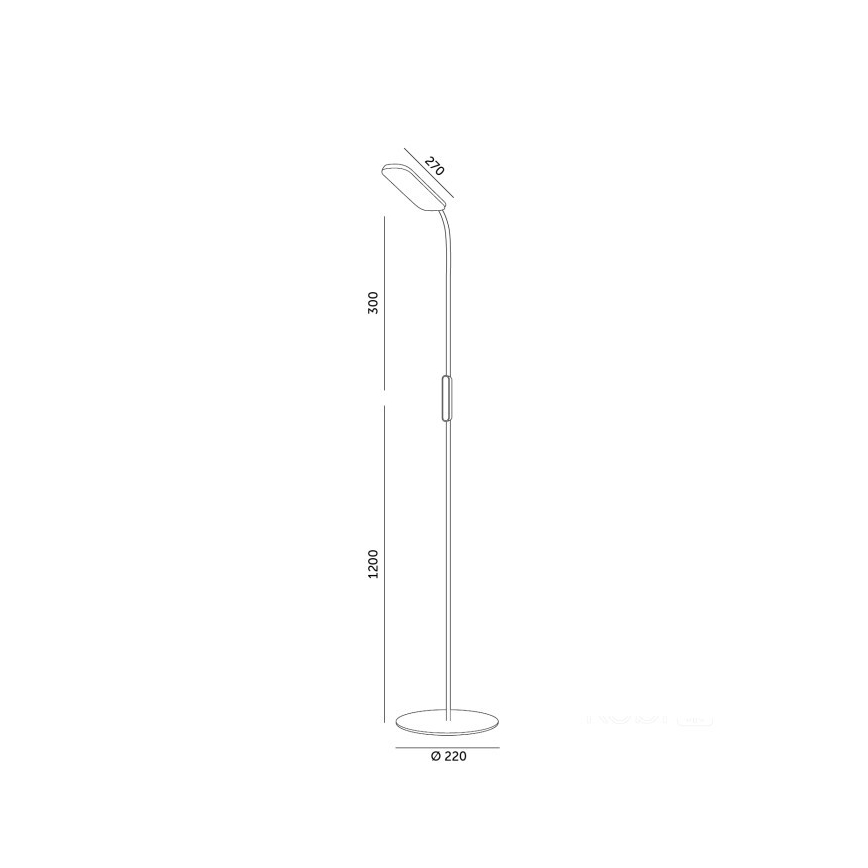 Dimmbare LED-Stehleuchte TEILO LED/10W/230V 3000/4000/6500K schwarz + Fernbedienung
