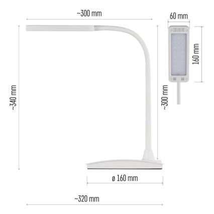 Dimmbare LED-Tischlampe EDDY LED/6W/230V 3000/4500/6800K weiß