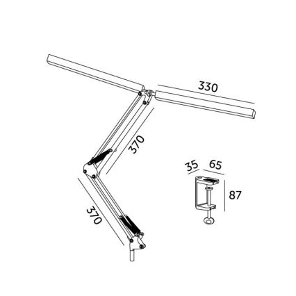 Dimmbare LED-Tischlampe TENUIX DUO LED/15W/230V 3000-6000K Weiß