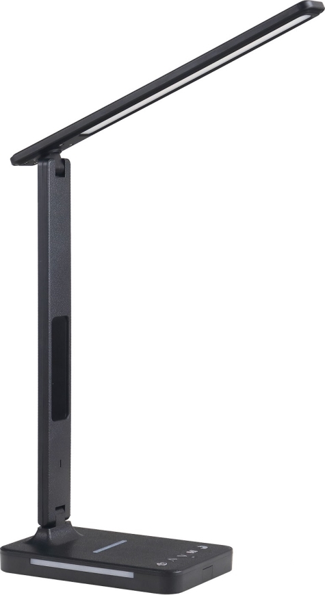 Dimmbare LED-Tischleuchte mit kabelloser QI-Aufladung, Display und USB-Anschluss LED/7W/230V 3000-6000K schwarz