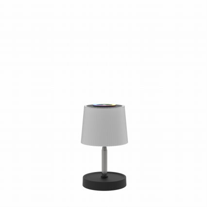 Dimmbare RGBW-LED-Außen-Tischleuchte, wiederaufladbar, 2W/5V, IP44, 1200 mAh, grau