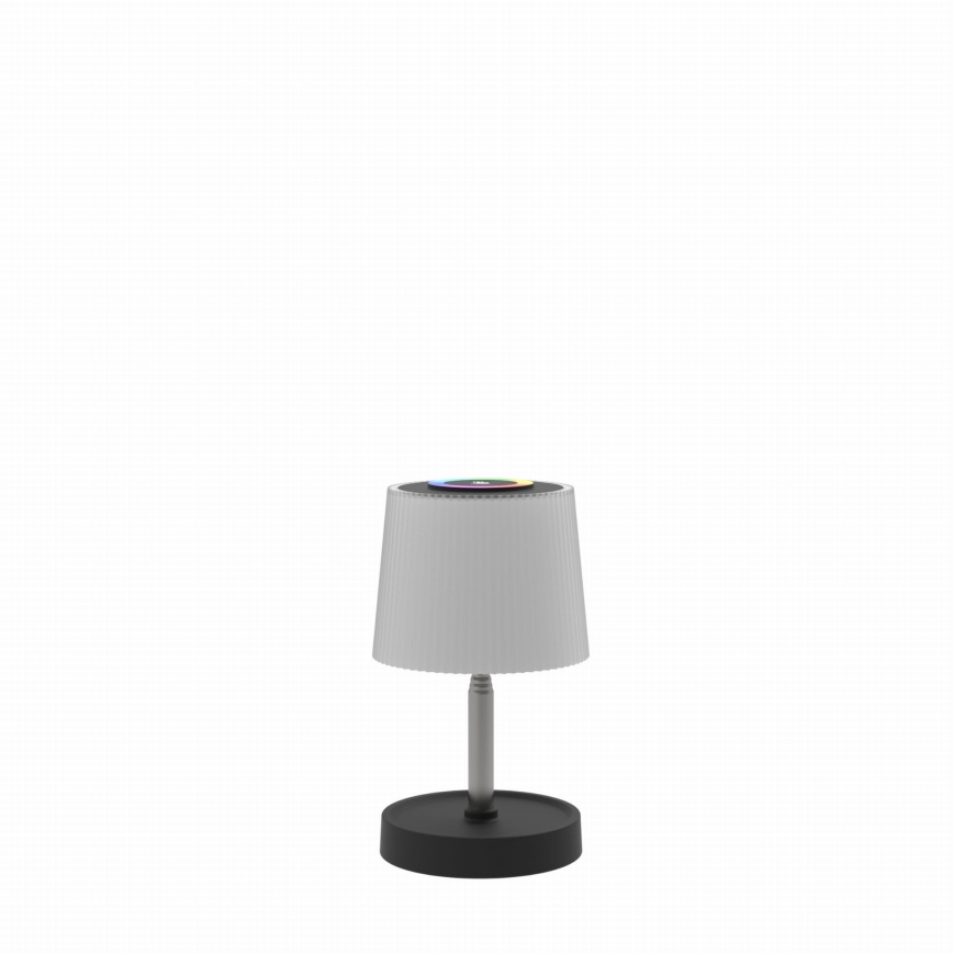 Dimmbare RGBW-LED-Außen-Tischleuchte, wiederaufladbar, 2W/5V, IP44, 1200 mAh, grau