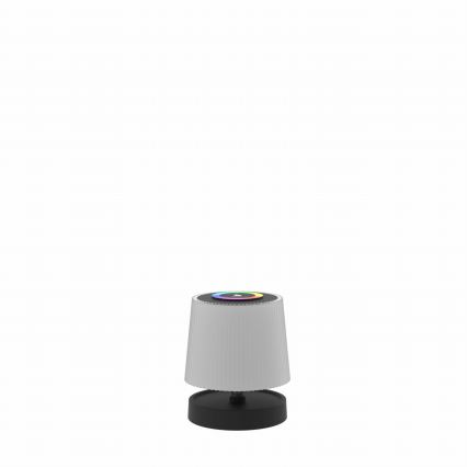 Dimmbare RGBW-LED-Außen-Tischleuchte, wiederaufladbar, 2W/5V, IP44, 1200 mAh, grau