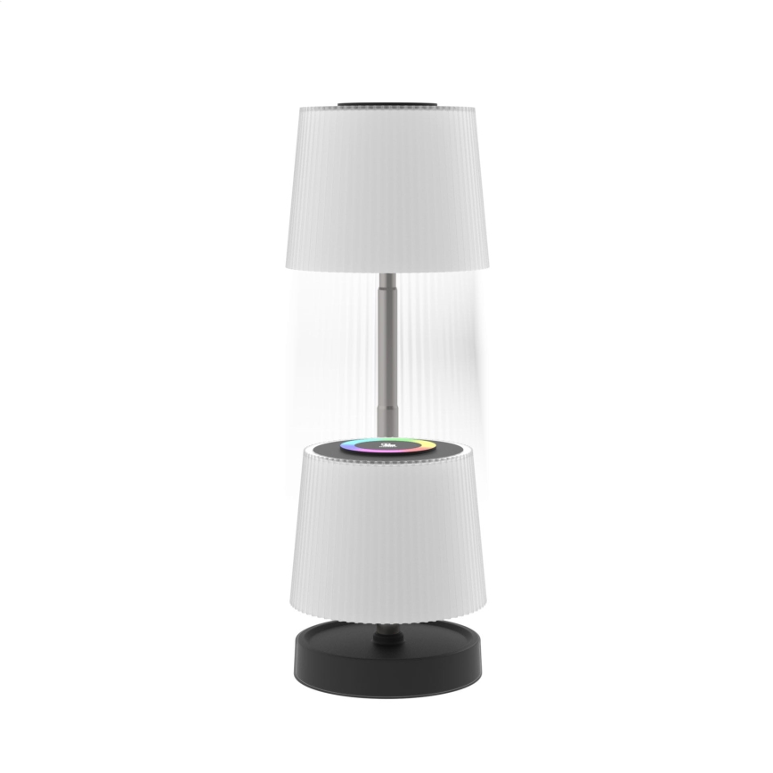 Dimmbare RGBW-LED-Außen-Tischleuchte, wiederaufladbar, 2W/5V, IP44, 1200 mAh, grau