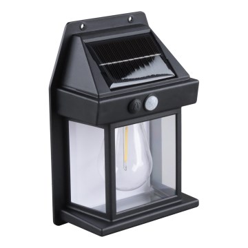 Dimmbare Solar-LED-Laterne mit Sensor, 3,7 V, IP44, 1200 mAh