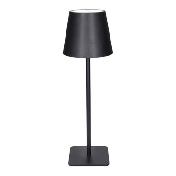 Dimmbare, wiederaufladbare Touch-LED-Tischlampe LUCCA, 3,7 V, 3000/4000/6500 K, 2000 mAh, schwarz