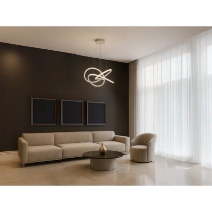 Dimmbare LED-Pendelleuchte an Kabel LED/95W/230V 3000-6500K Ø 57 cm + Fernbedienung