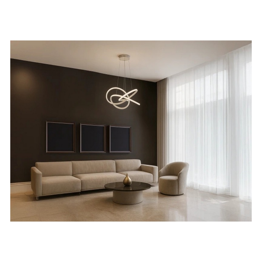 Dimmbare LED-Pendelleuchte an Kabel LED/95W/230V 3000-6500K Ø 57 cm + Fernbedienung