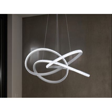 Dimmbare LED-Pendelleuchte an Kabel LED/95W/230V 3000-6500K Ø 57 cm + Fernbedienung