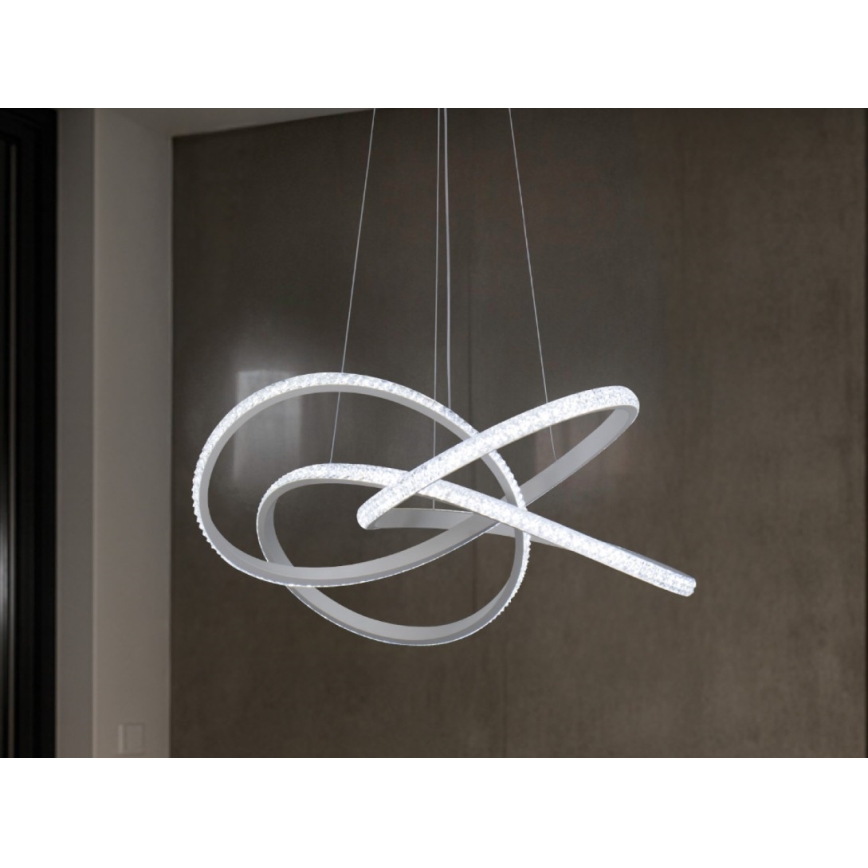 Dimmbare LED-Pendelleuchte an Kabel LED/95W/230V 3000-6500K Ø 57 cm + Fernbedienung