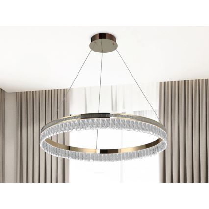 Dimmbarer LED-Kristall-Kronleuchter an Kabel THALIA LED/55W/230V 3000-6000K Ø 80 cm + Fernbedienung