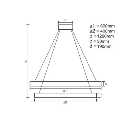 Dimmbarer LED-Kronleuchter LED/65W/230V 3000-6500K d 60 cm + Fernbedienung